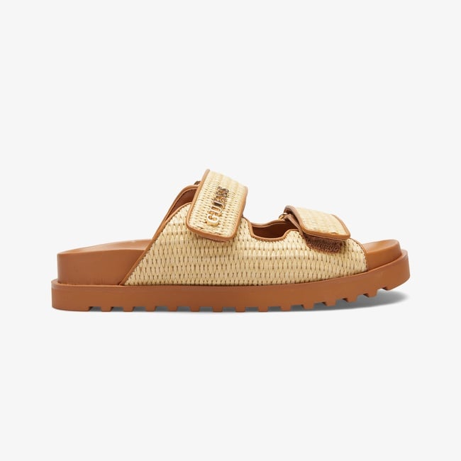  Guess Fadelizeide Printed Fabric Kadın Kahverengi Terlik