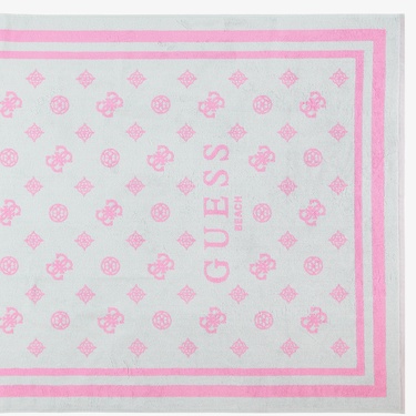  Guess Towel Jacquard Lux Sponge Unisex Renkli Plaj Havlusu