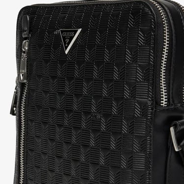  Guess Torino Crossbody Double Zip Crossbody Erkek Siyah Çapraz Çanta