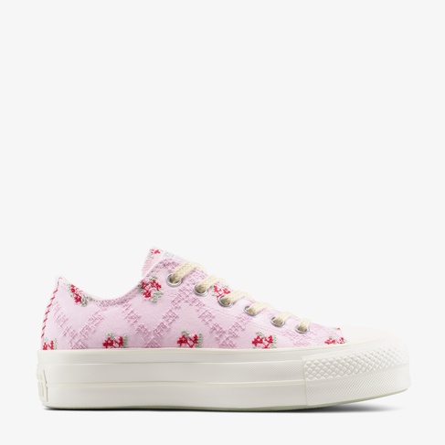  Converse Chuck Taylor All Star Lift Rose Cross Stitch Kadın Pembe Platform Sneaker