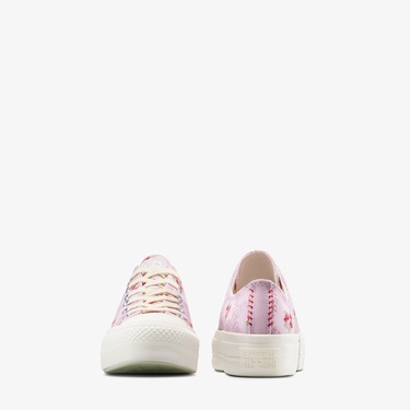 Converse Chuck Taylor All Star Lift Rose Cross Stitch Kadın Pembe Platform Sneaker