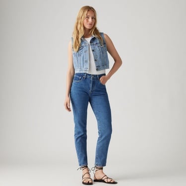  Levi's 501 Crop Jazz Pop Kadın Mavi Jean