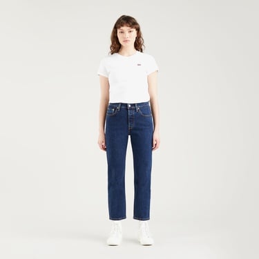  Levi's 501 Crop Salsa Stonewash Kadın Lacivert Jean