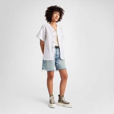  Converse Chuck 70 Leopard Print De Luxe Squared Unisex Bej Platform Sneaker