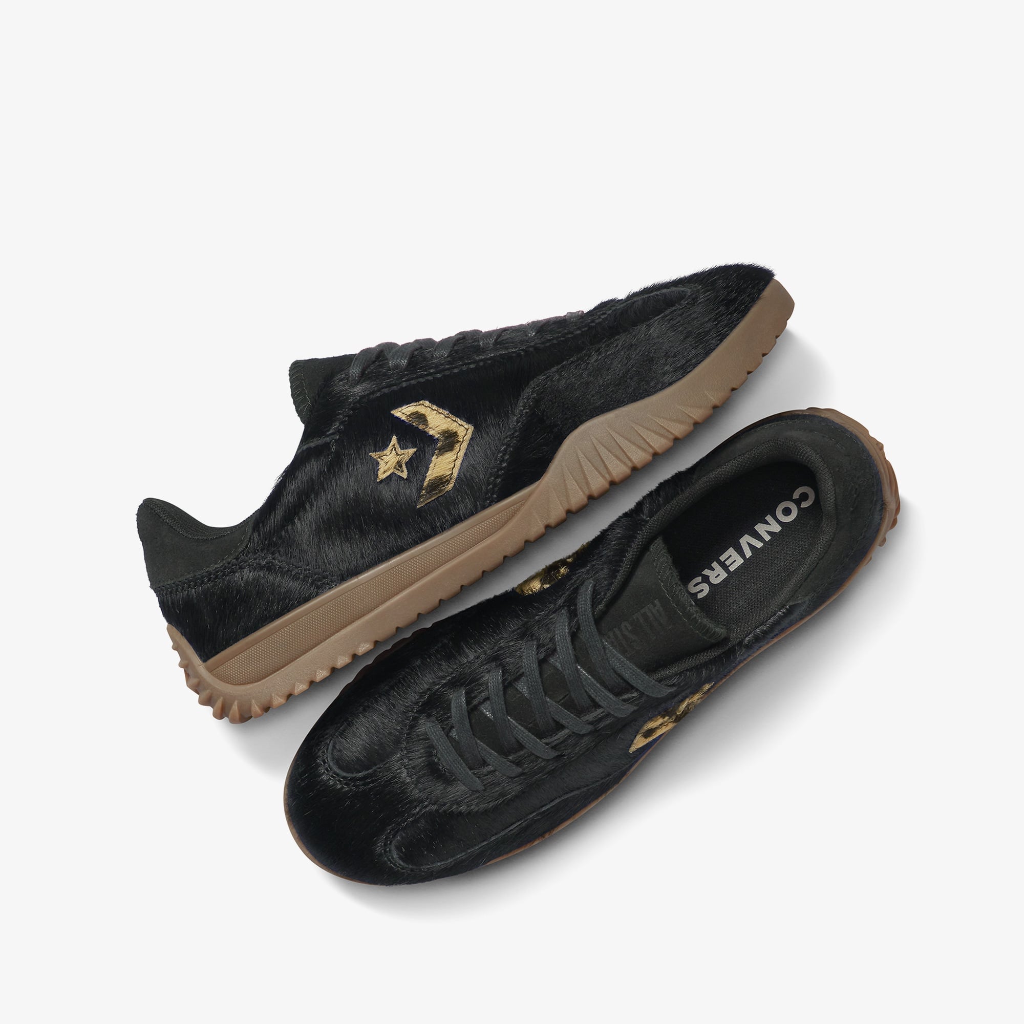 Converse Run Star Trainer Pony Hair Unisex Siyah Sneaker