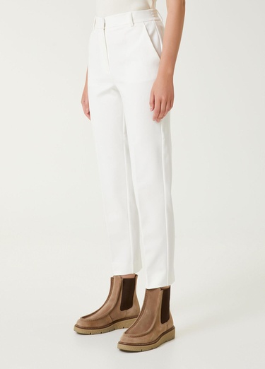  Beymen Club Kadın Kırık Beyaz Pantolon
