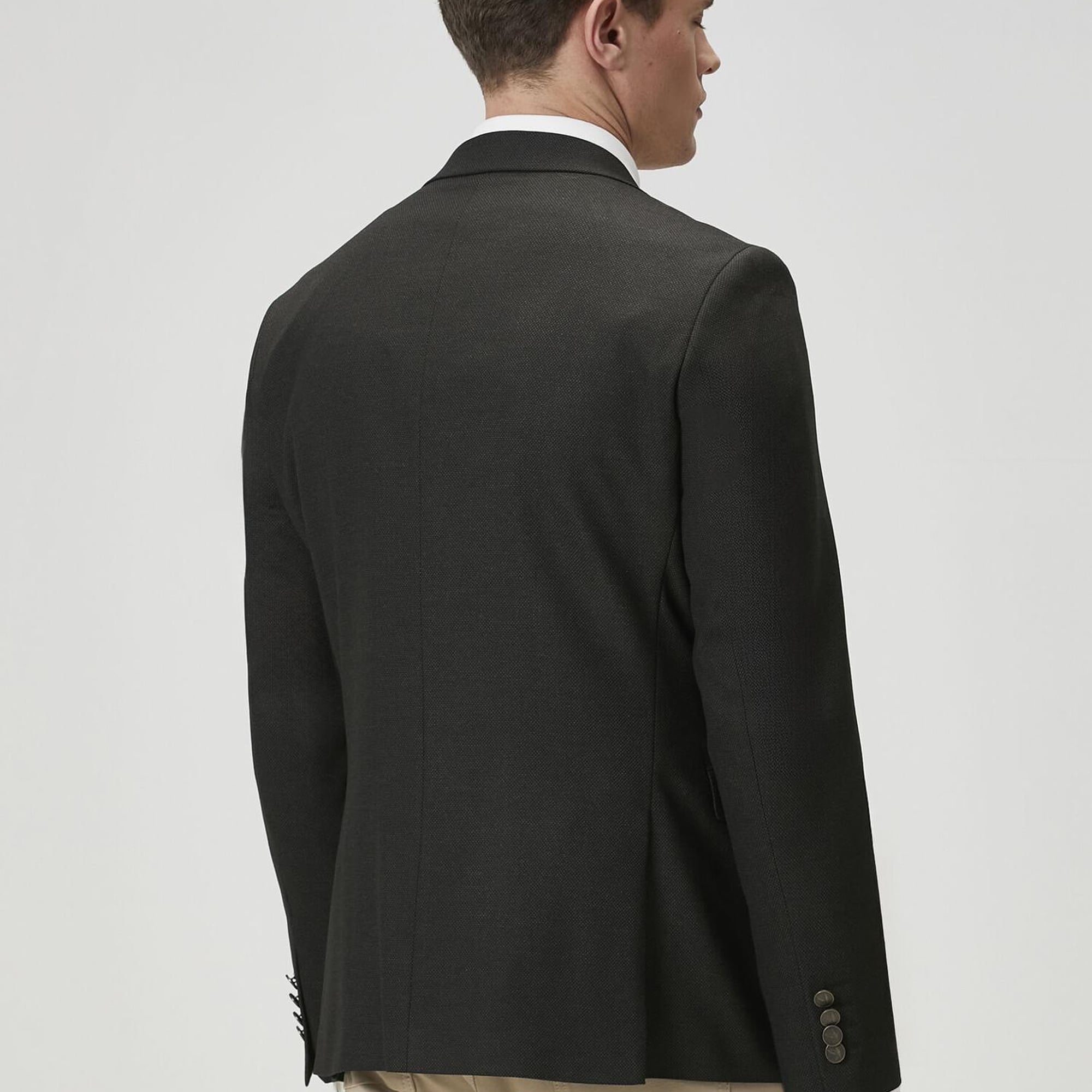 Beymen Club Erkek Antrasit Kuşgözü Dokulu Blazer