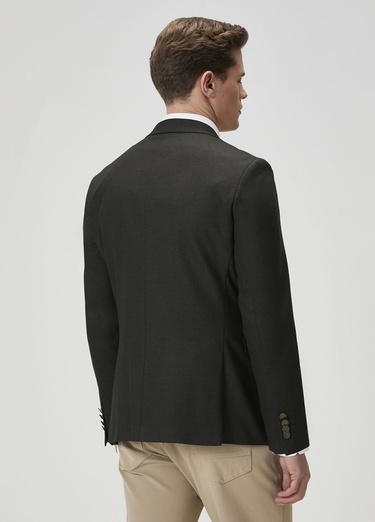  Beymen Club Erkek Antrasit Kuşgözü Dokulu Blazer