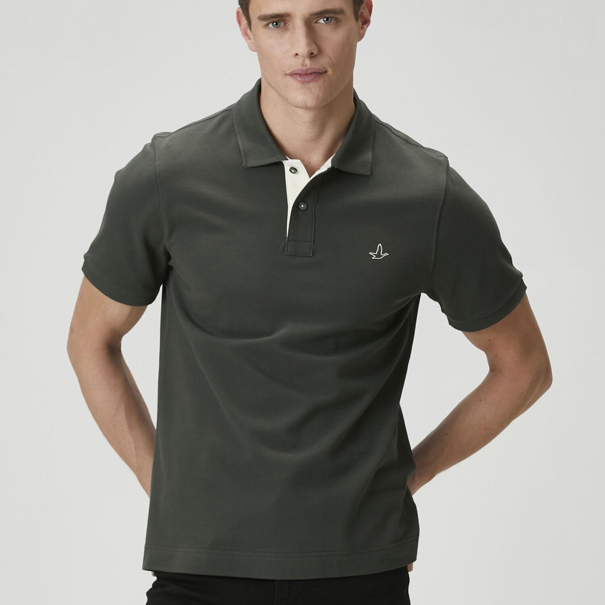 Beymen Club Erkek Comfort Fit Haki Polo Yaka T-shirt