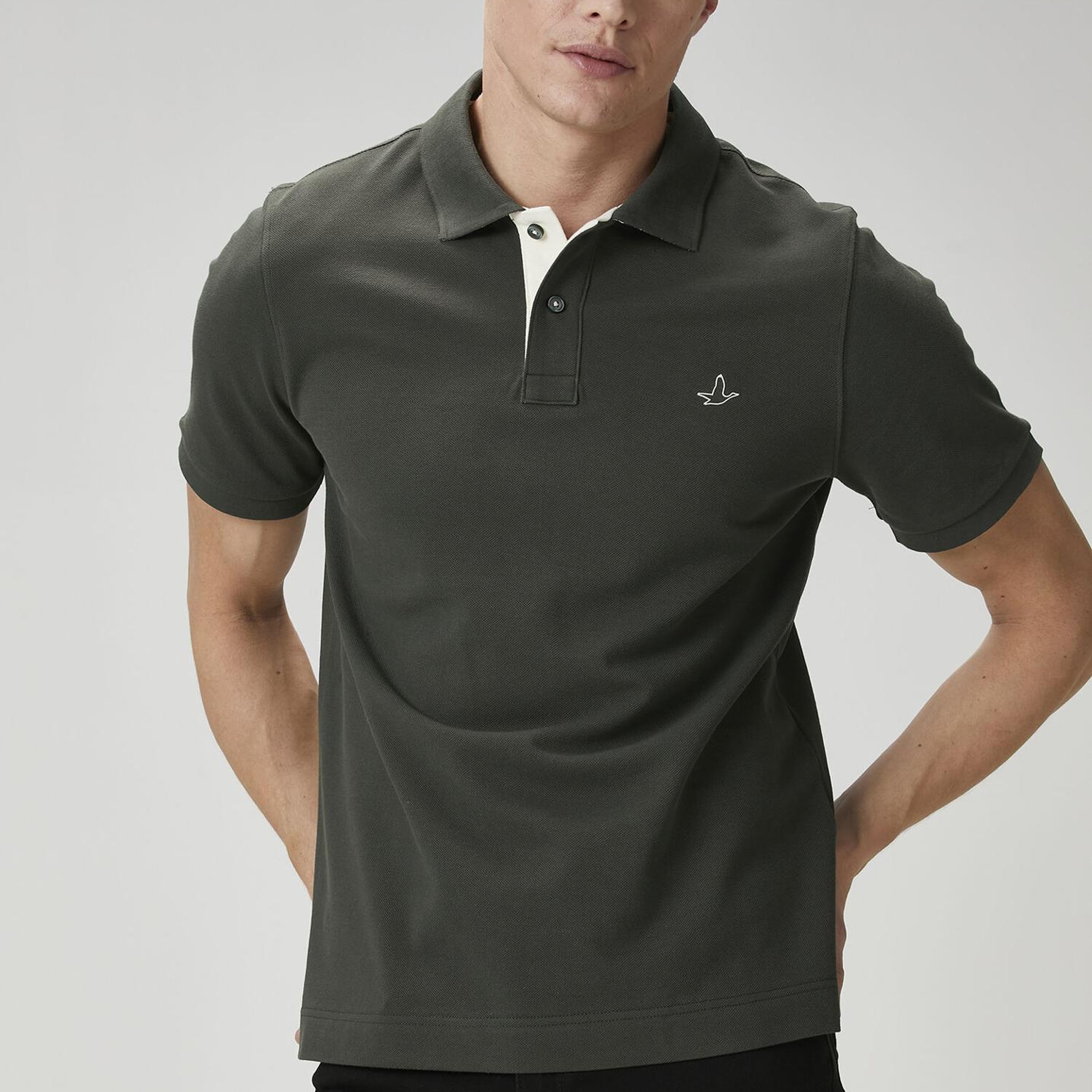 Beymen Club Erkek Comfort Fit Haki Polo Yaka T-shirt