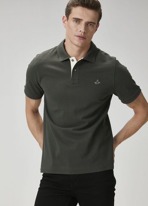  Beymen Club Erkek Comfort Fit Haki Polo Yaka T-shirt
