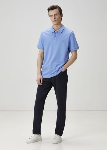  Beymen Club Erkek Mavi Polo Yaka T-shirt