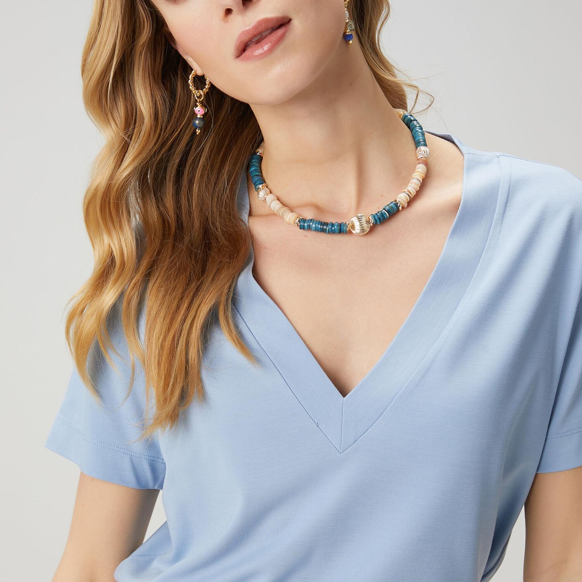 Beymen Club Kadın Mavi Basic T-shirt