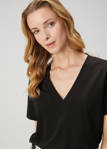  Beymen Club Kadin Siyah Basic T-shirt