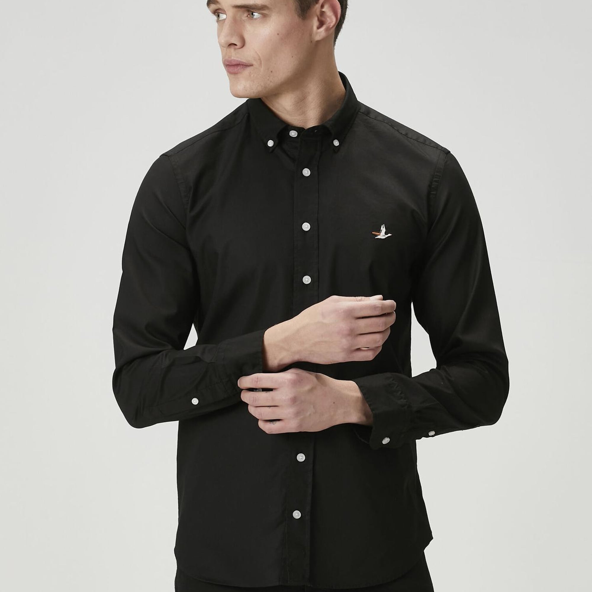 Beymen Club Erkek Slim Fit Siyah Oxford Gömlek