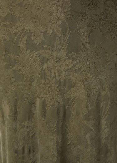  Beymen Club Kadin Haki Jakarlı Maksi İpek Etek