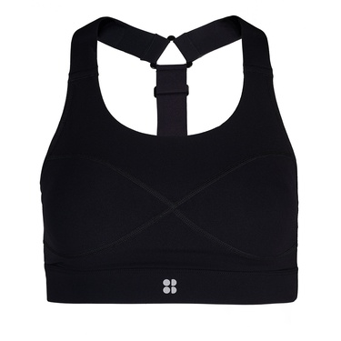 Sweaty Betty Power Medium Impact Sports Kadın Siyah Fitness Bra