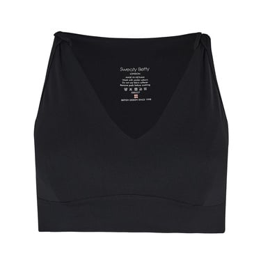  Sweaty Betty Power Contour Kadın Siyah Fitness Bra