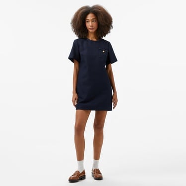  Tommy Hilfiger Tweed Short Shift Kadın Mavi Elbise