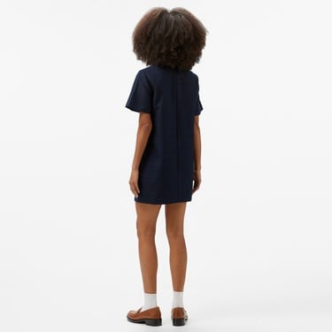  Tommy Hilfiger Tweed Short Shift Kadın Mavi Elbise