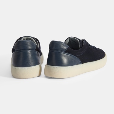  Erkek Lacivert Bağcıklı Süet Günlük Ayakkabı