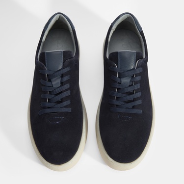  Erkek Lacivert Bağcıklı Süet Günlük Ayakkabı