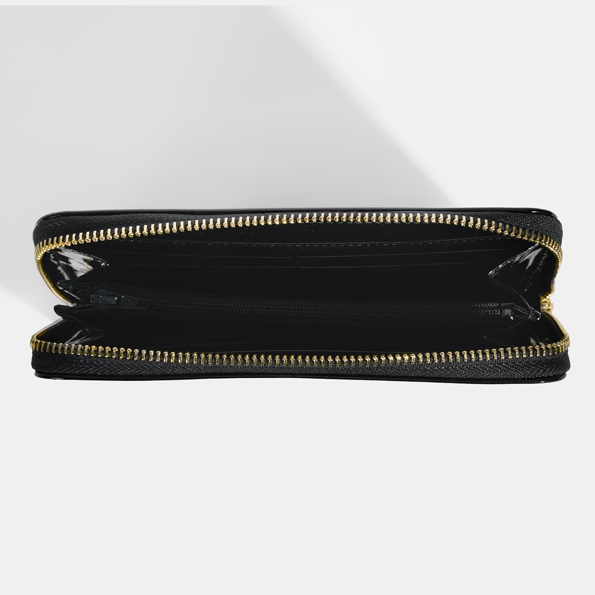 Kadın Siyah Rugan Deri Cüzdan