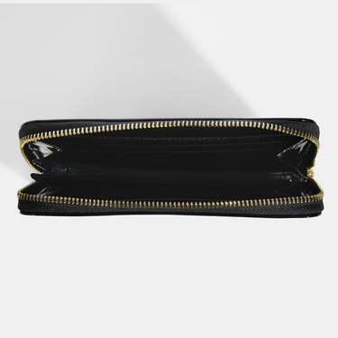  Kadın Siyah Rugan Deri Cüzdan