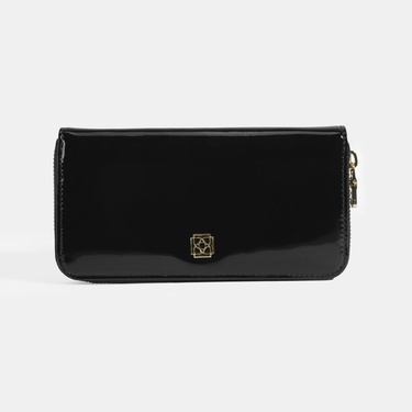  Kadın Siyah Rugan Deri Cüzdan