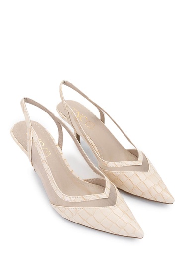  Tamer Tanca Kadın Vegan Nude Topuklu Ayakkabı