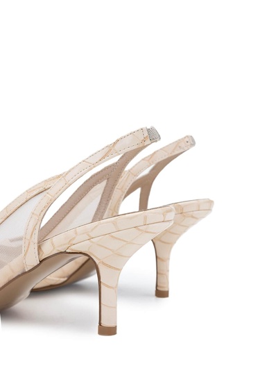  Tamer Tanca Kadın Vegan Nude Topuklu Ayakkabı