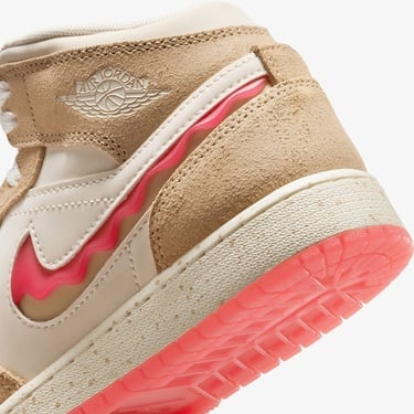  Jordan Air 1 Mid SE Genç Çocuk Kahverengi Spor Ayakkabı