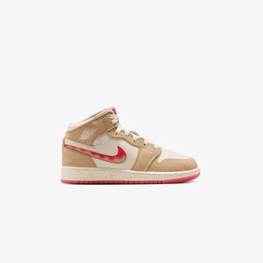  Jordan Air 1 Mid SE Genç Çocuk Kahverengi Spor Ayakkabı