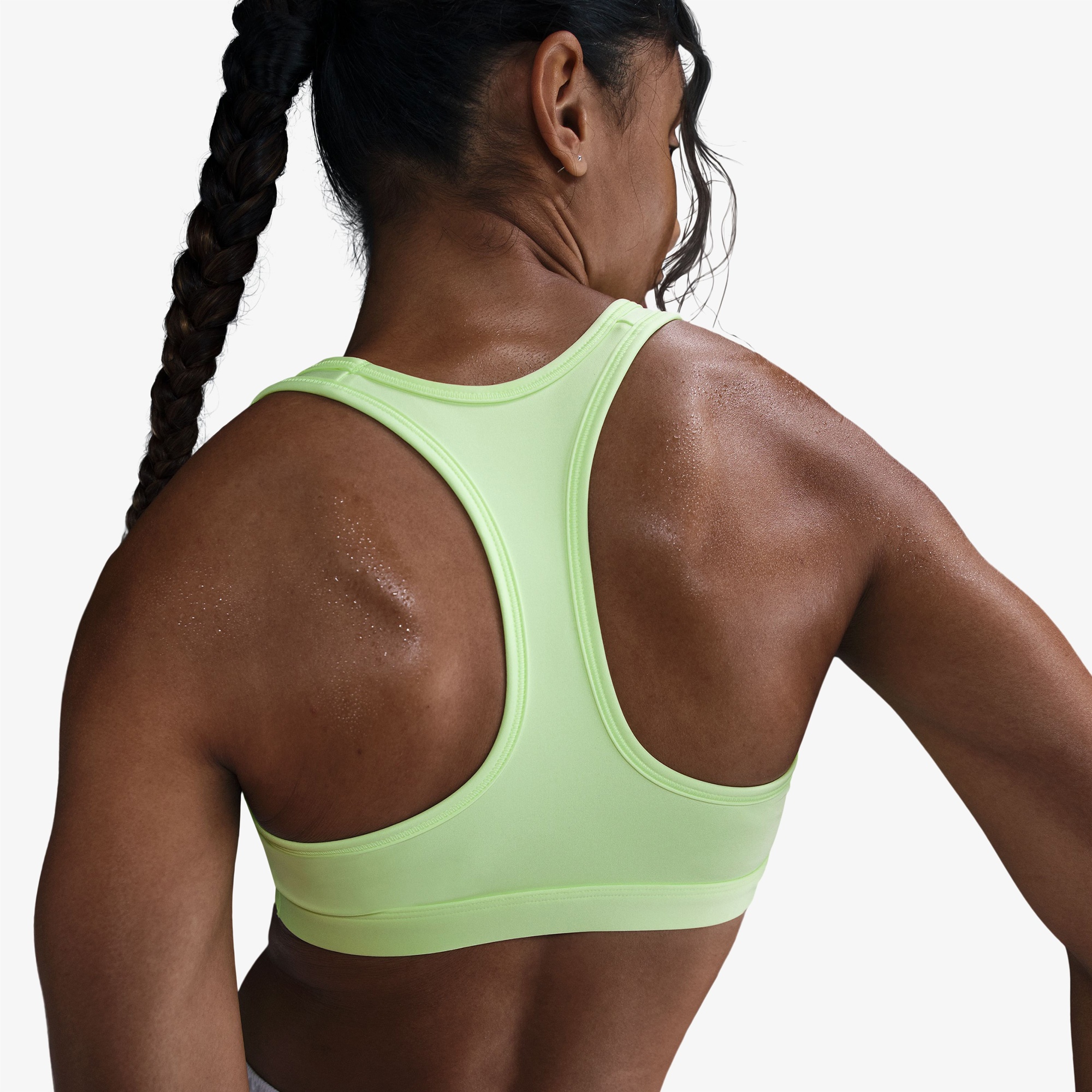 Nike Swoosh Medium Support Kadın Sarı Bra