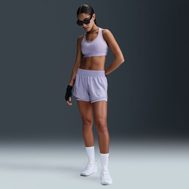  Nike One Dri-Fit 8 cm Kadın Mor Şort