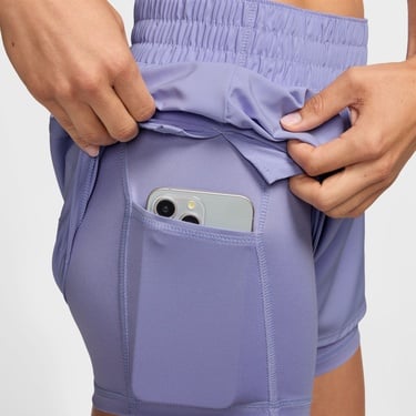  Nike One Dri-Fit 8 cm Kadın Mor Şort