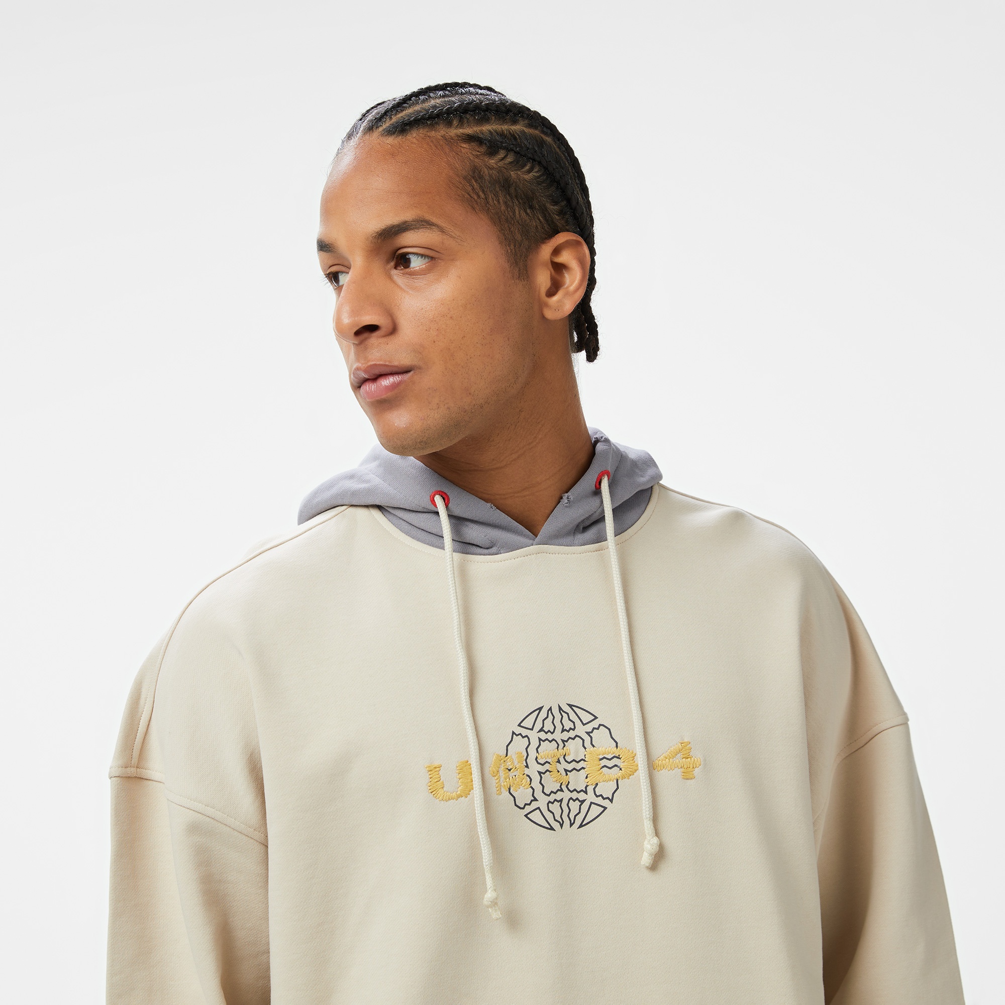UNITED4 Erkek Krem Sweatshirt