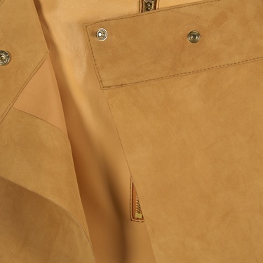  Kadın Turuncu Mini Süet Etek