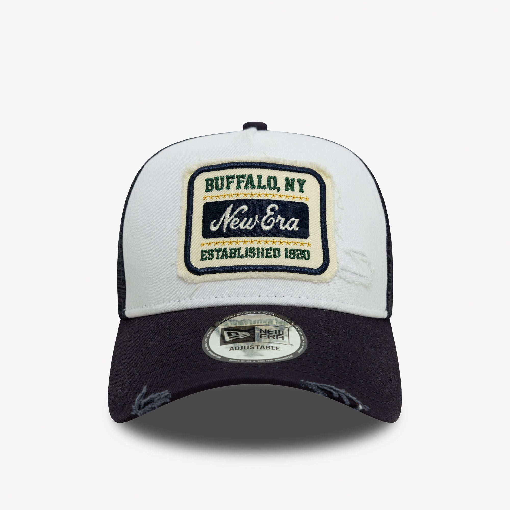 New Era Trucker Patch Distressed Unisex Beyaz Şapka