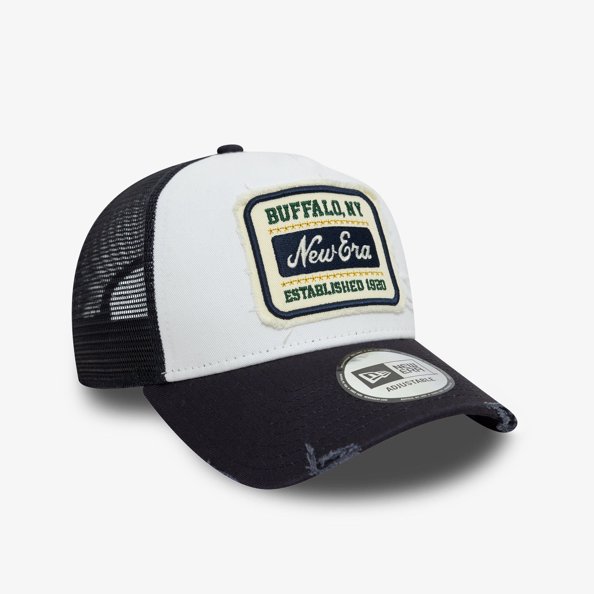 New Era Trucker Patch Distressed Unisex Beyaz Şapka
