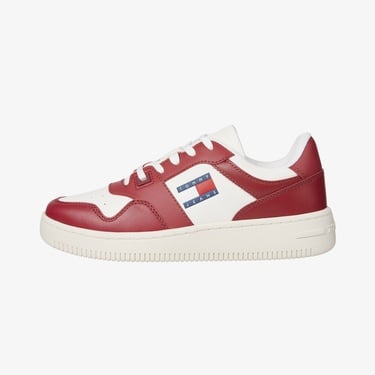  Tommy Hilfiger Jeans Cupsole Leather Kadın Kırmızı Spor Ayakkabı