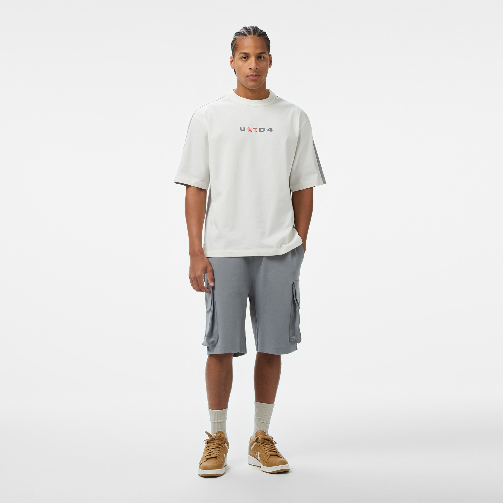 UNITED4 Erkek Bej T-Shirt