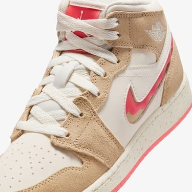  Jordan Air 1 Mid SE Genç Çocuk Kahverengi Spor Ayakkabı