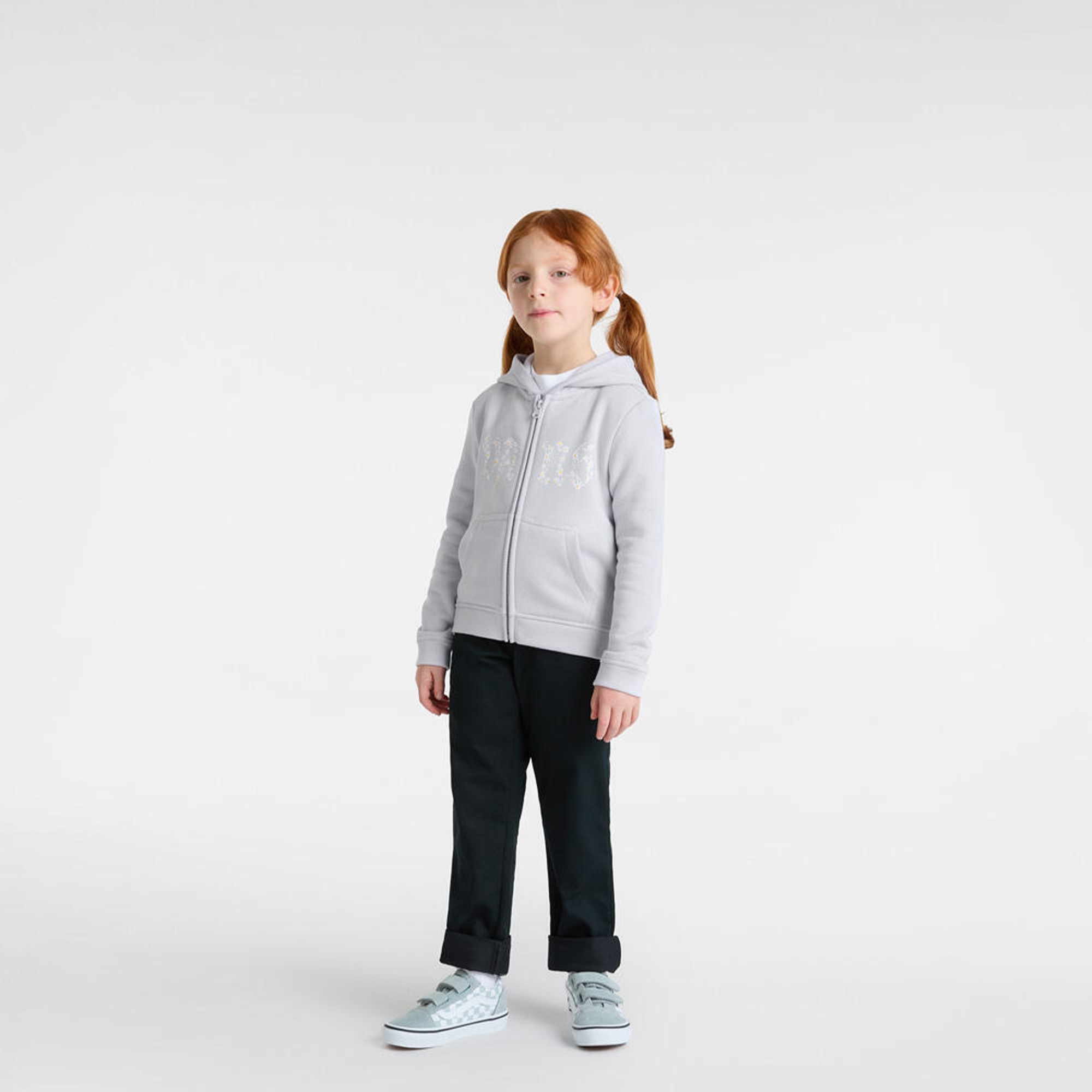 Vans Daisy Break Zip Çocuk Gri Hoodie