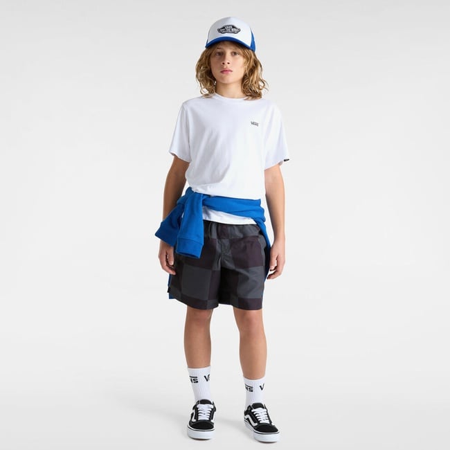  Vans Primary Checkerboard Çocuk Siyah Deniz Şortu