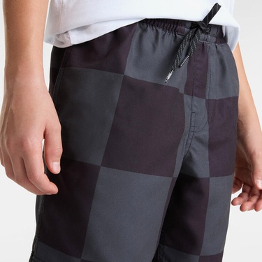  Vans Primary Checkerboard Çocuk Siyah Deniz Şortu