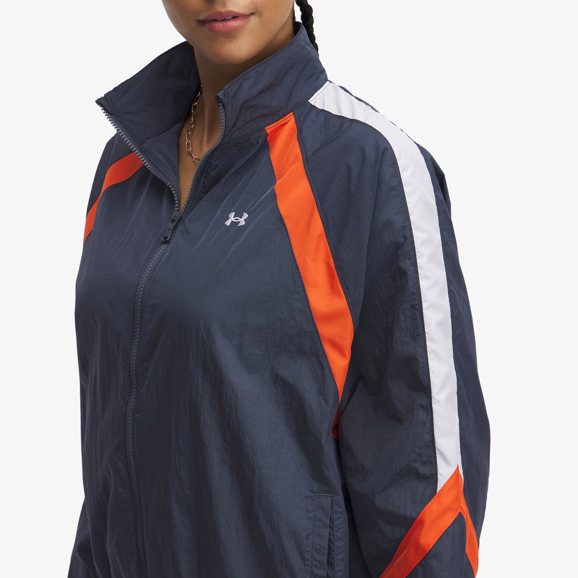 Under Armour Icon Crinkle Track Kadın Lacivert Ceket