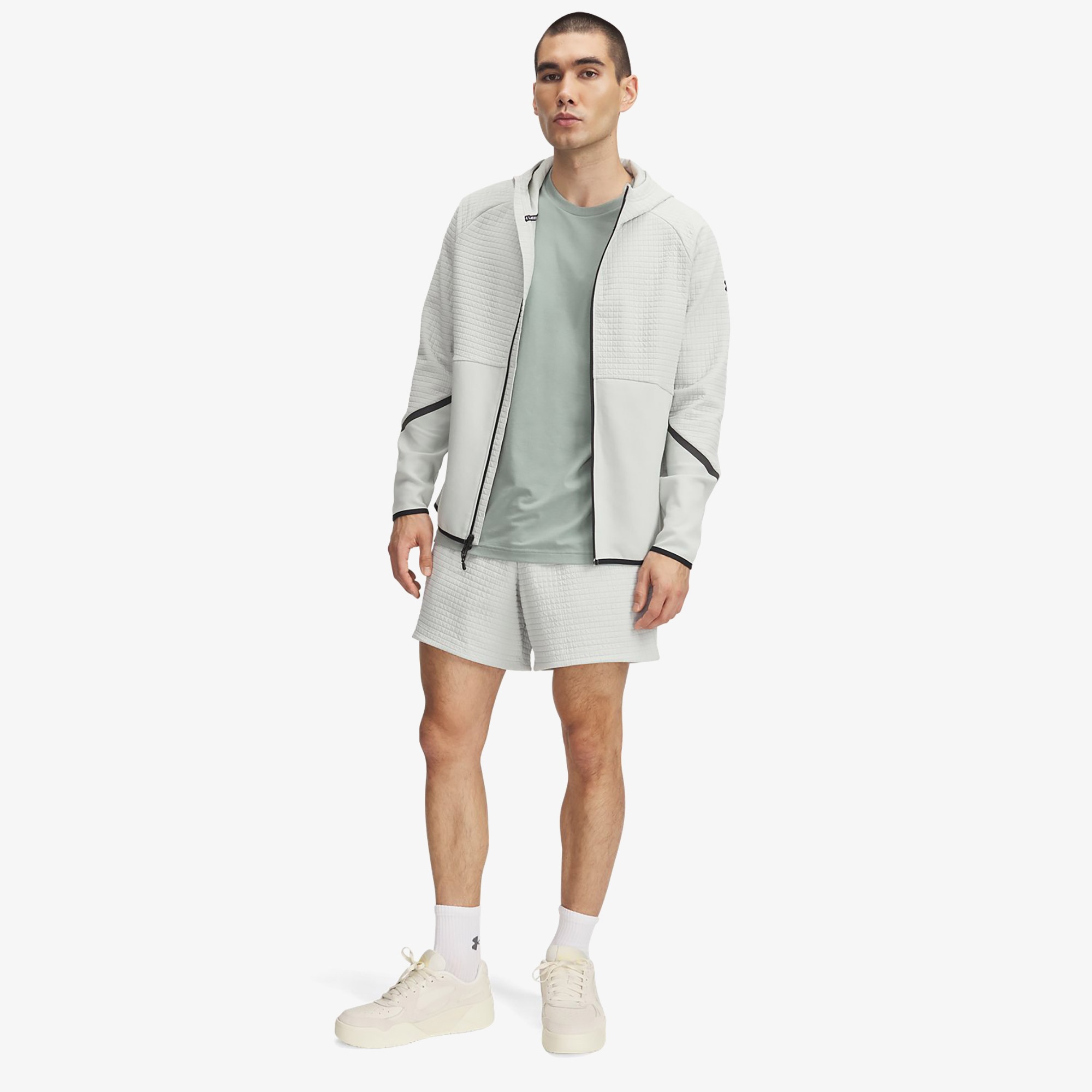 Under Armour Fleece Grid Erkek Gri Şort