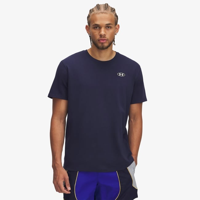  Under Armour Heavyweight LC Patch Erkek Lacivert T-Shirt