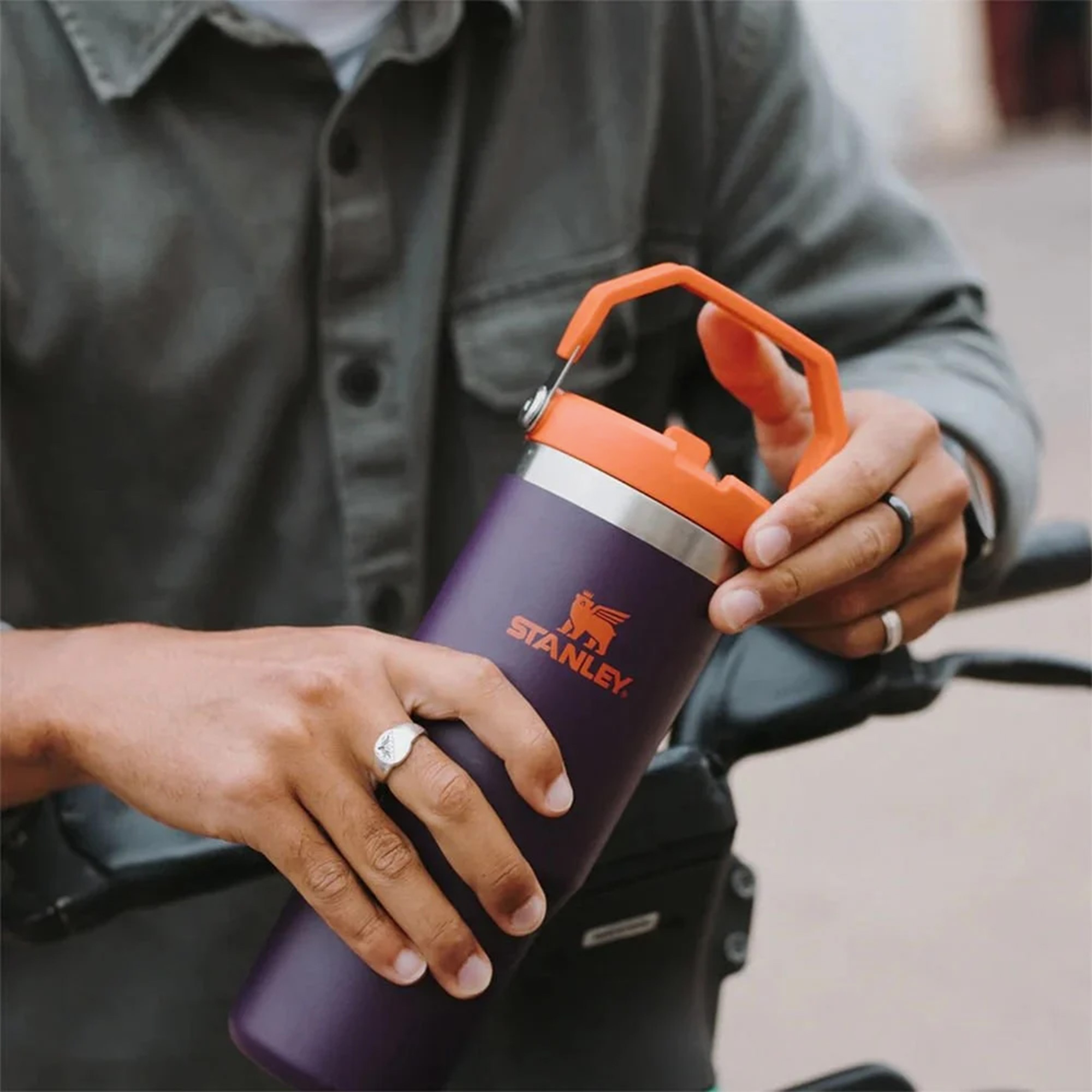 Stanley The IceFlow Flip Strawl 0.89L Mor Pipetli Termos